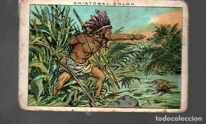 Coleccionismo Cromos antiguos: CROMO DE CRIST&Oacute;BAL COL&Oacute;N N&ordm; 78 PUBLICIDAD CHOCOLATE JUNCOSA