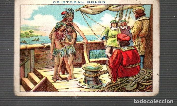 Coleccionismo Cromos antiguos: CROMO DE CRIST&Oacute;BAL COL&Oacute;N N&ordm; 116 PUBLICIDAD CHOCOLATE JUNCOSA