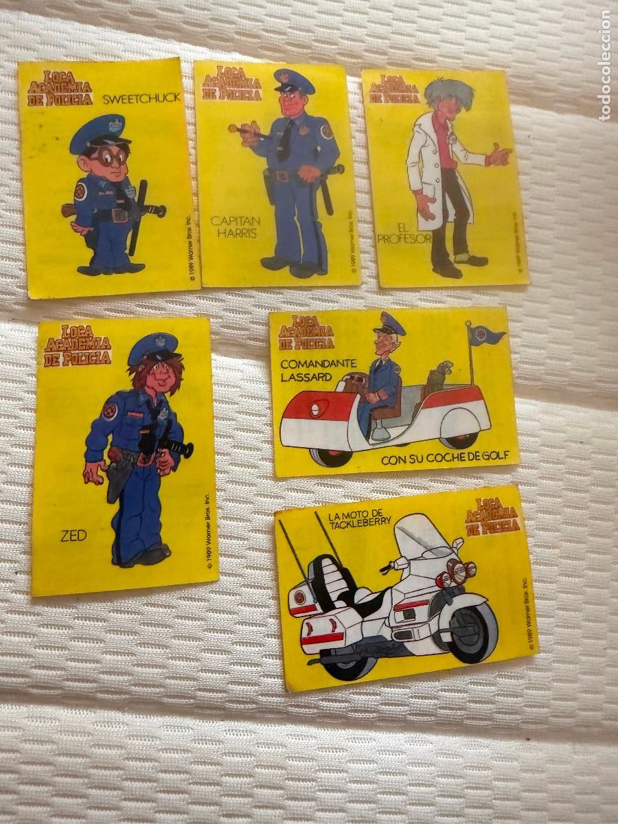 Coleccionismo Cromos antiguos: Cromos loca academia de polic&iacute;a phoskitos