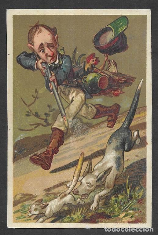 Coleccionismo Cromos antiguos: Cromo antiguo. El Conserje del Casino Artesano Felicita a V. Las Pascuas de Navidad