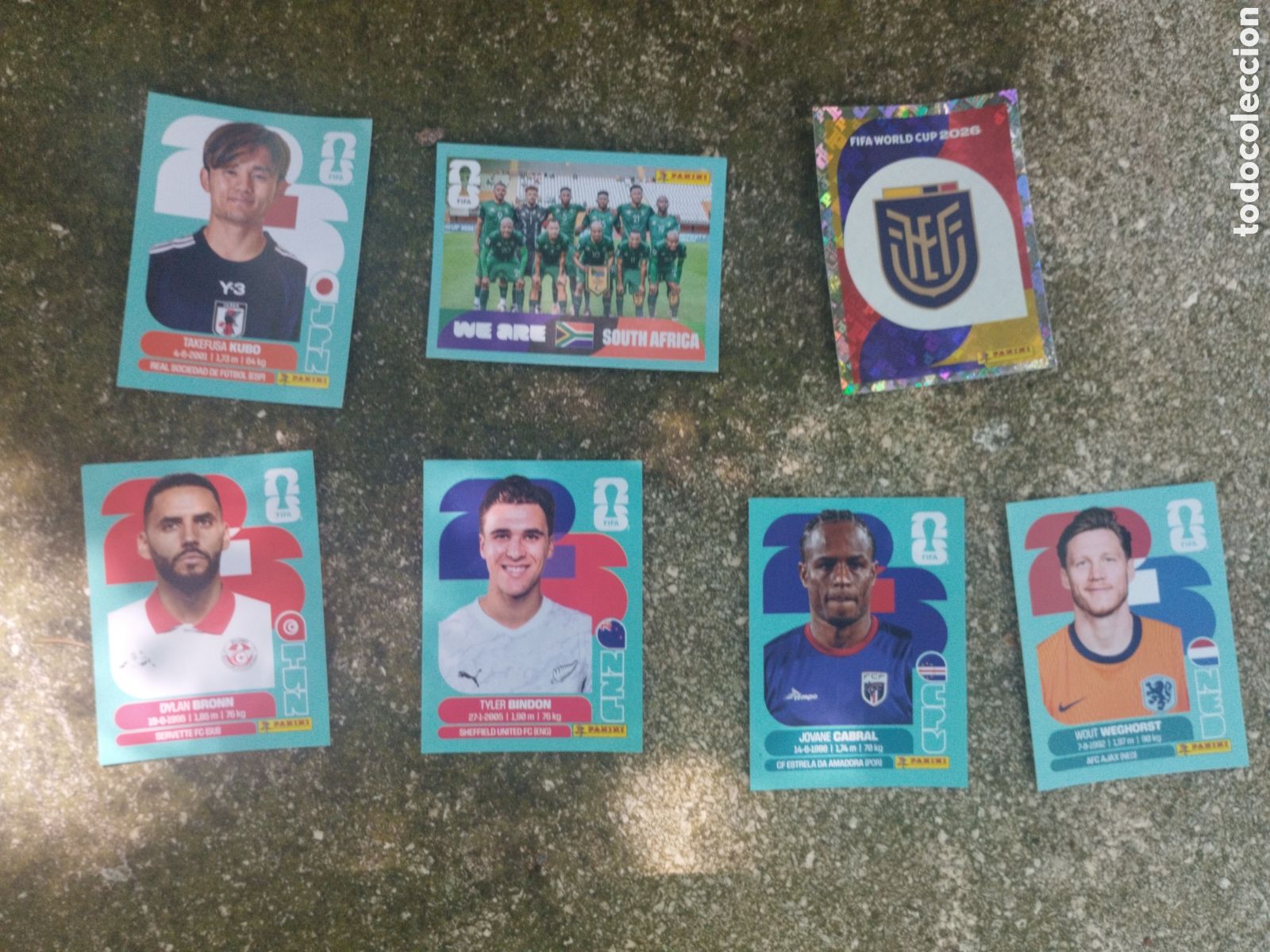 Coleccionismo Cromos antiguos: Lote 7 cromos futbol mundial Panini 2026