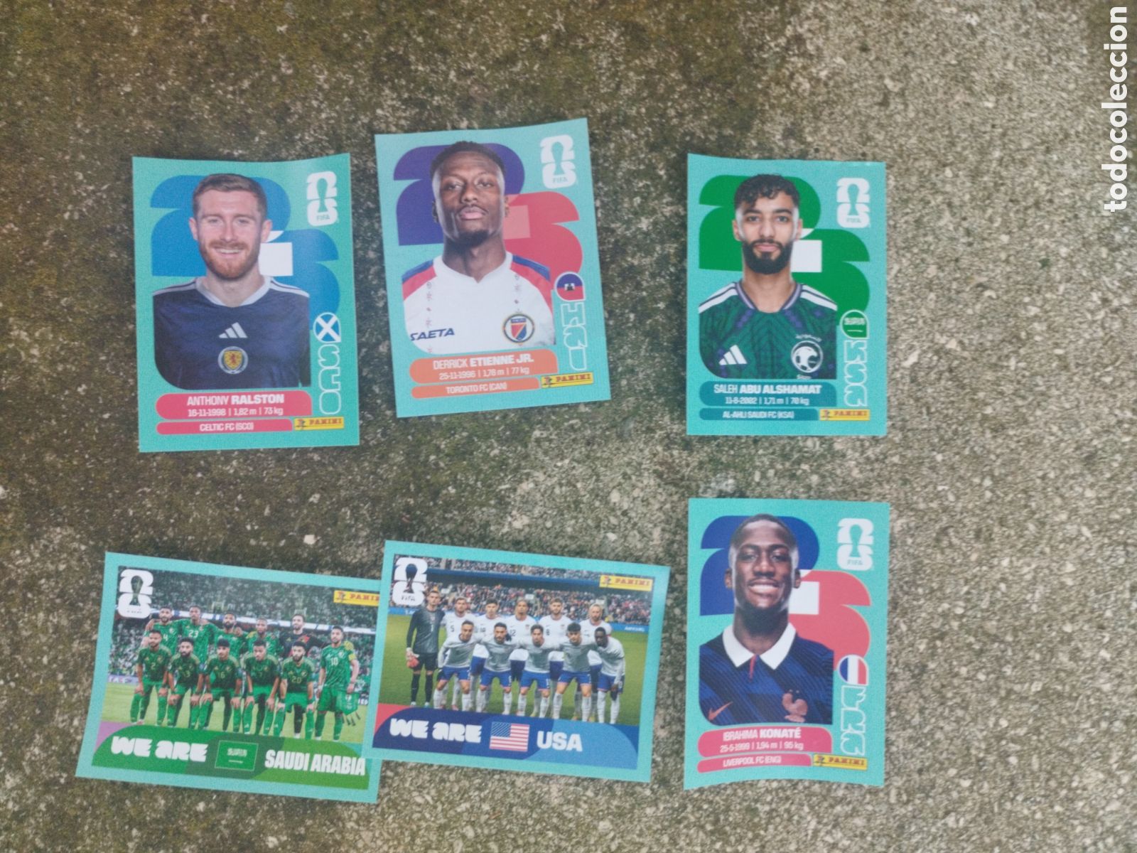 Coleccionismo Cromos antiguos: Lote de 6 cromos futbol mundial Panini 2026