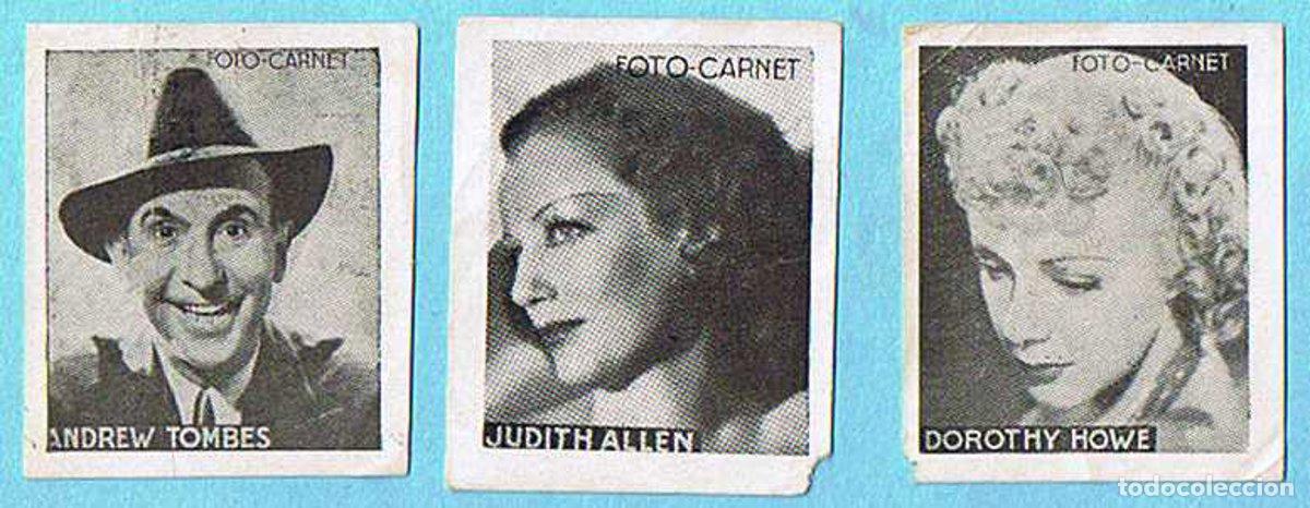 Coleccionismo Cromos antiguos: LOTE DE CROMOS. ESTRELLAS DE LA PANTALLA. FOTO - CARNET. EDITORIAL CISNE, 1942