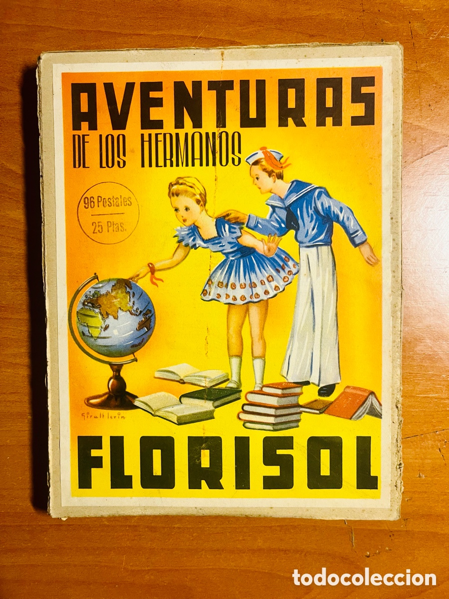Coleccionismo Cromos antiguos: AVENTURAS DE LOS HERMANOS FLORISOL, 96 POSTALES COMPLETA, (COMERCIAL ANDREU BALMES), CON CAJA!!!