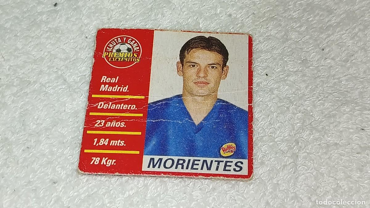 Coleccionismo Cromos antiguos: ANTIGUO CROMO FUTBOL REAL MADRID FERNANDO MORIENTES CHUTA Y GANA PREMIO PROMOCIONAL MATUTANO LAYS