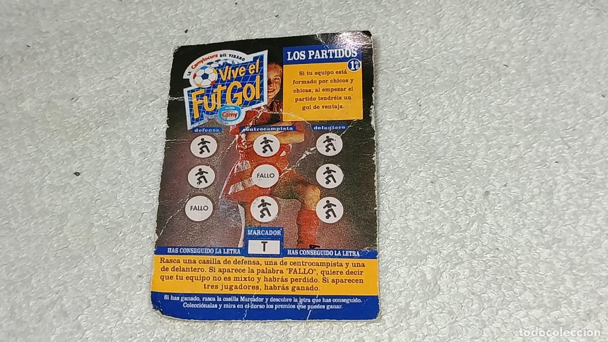 Coleccionismo Cromos antiguos: ANTIGUO CROMO VIVE EL FUTGOL LA CAMYLOCURA DEL VERANO PROMOCIONAL HELADOS CAMY A&Ntilde;OS 90