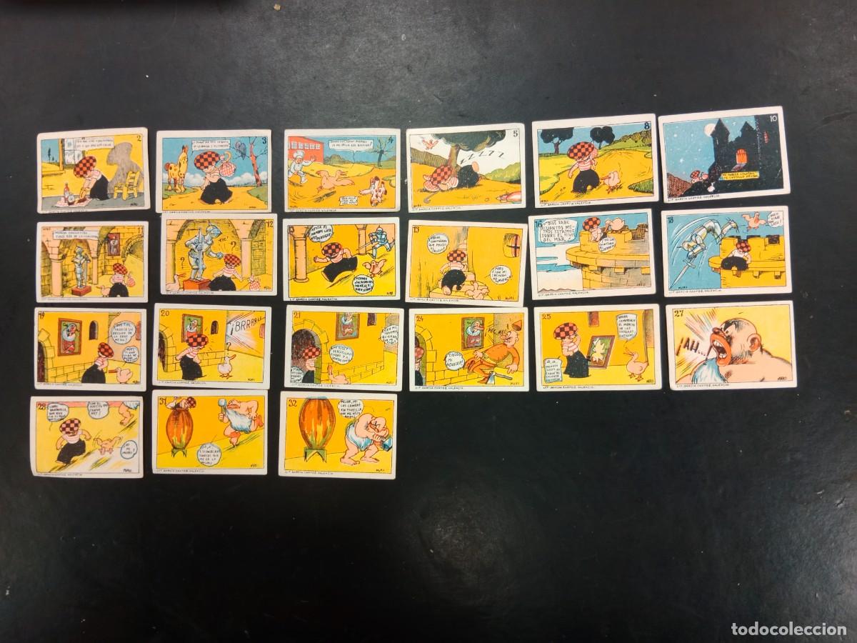 Coleccionismo Cromos antiguos: LOTE 21 ANTIGUOS CROMOS SIN PEGAR CHOCOLATES LA VALENCIANA VDA S. BELLVER COLILLA Y PATO BANDERILLA