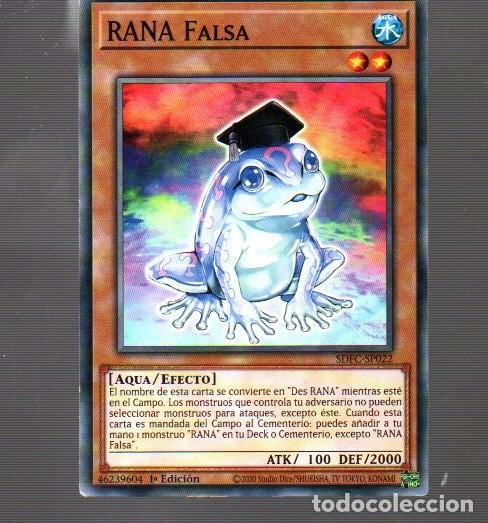 Coleccionismo Cromos antiguos: CROMO KONAMI YU-GI-OH RANA FALSA SP 022 DEL A&Ntilde;O 2020