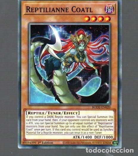 Coleccionismo Cromos antiguos: CROMO KONAMI YU-GI-OH REPTILIANNE COATL EN 020 DEL A&Ntilde;O 2020