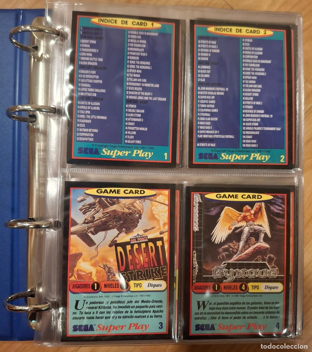 Coleccionismo Cromos antiguos: SEGA Super Play (Panini, 1992). Game cards. Completa, 120 tarjetas. Perfecta.