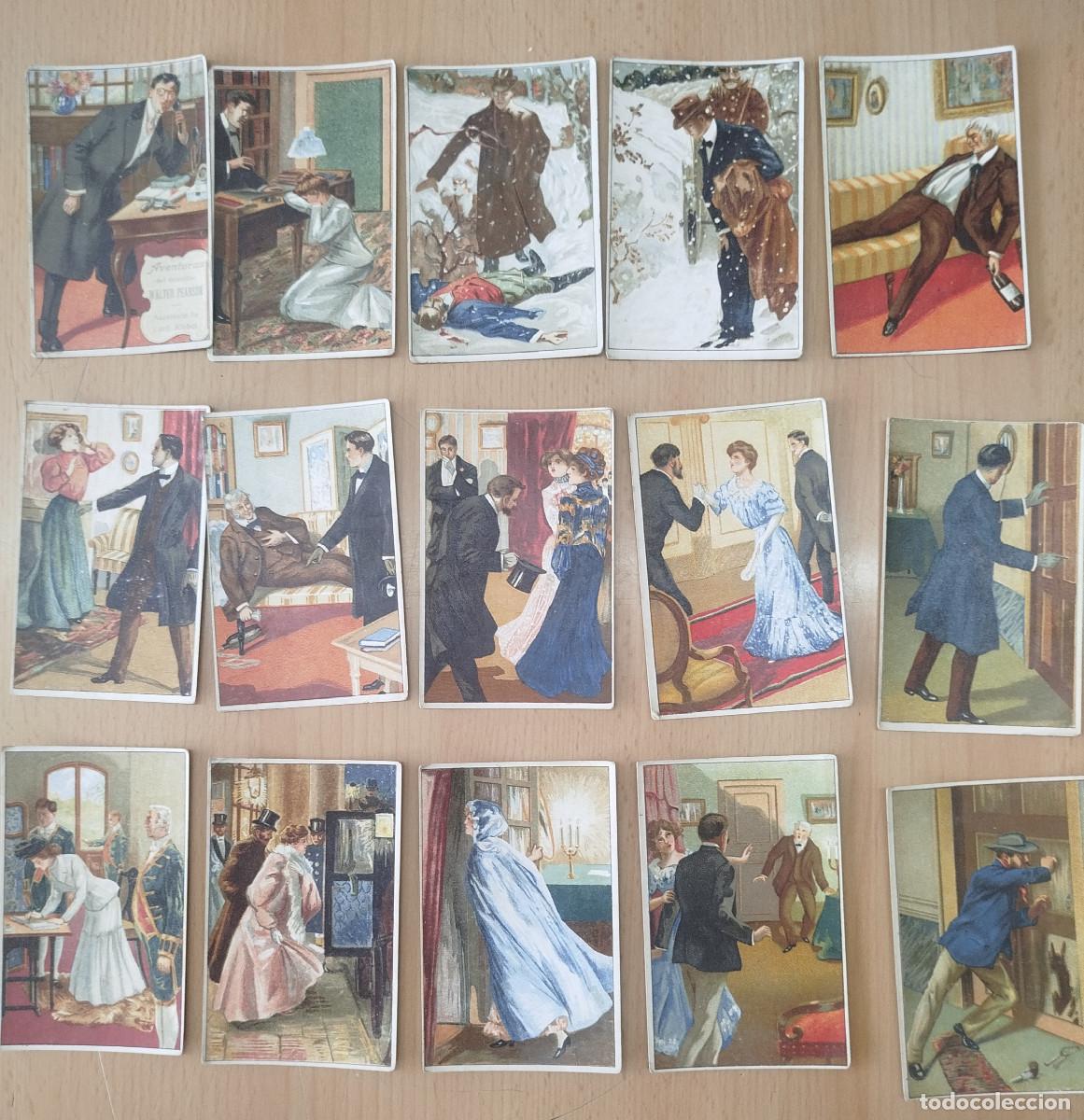 Coleccionismo Cromos antiguos: Aventuras del detective Walter Pearson, serie completa, 25 cromos