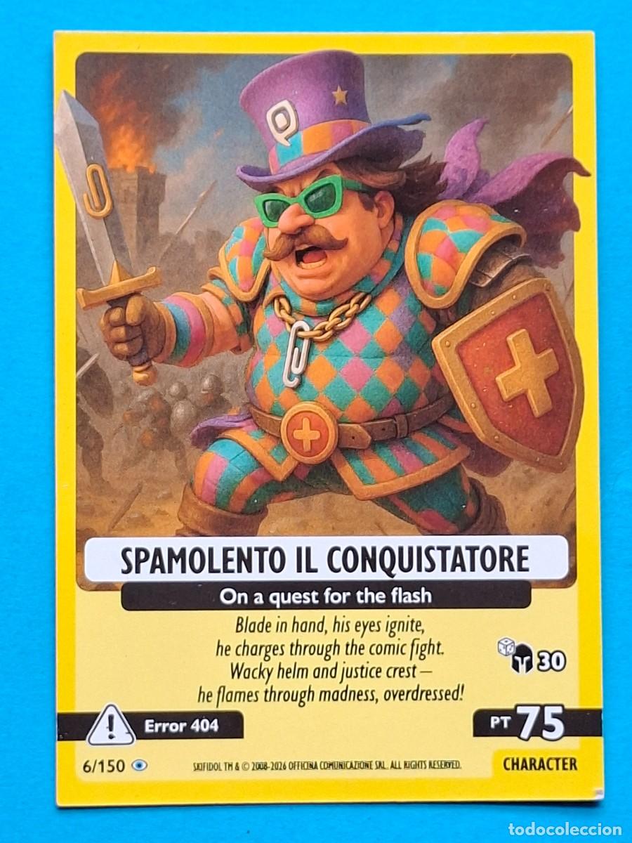 Coleccionismo Cromos antiguos: #6/150 SPAMOLENTO IL CONQUISTATORE - Panini SKIFIDOL Italian BRAINROT &rdquo;Cosmic Hallucination&rdquo; 2026