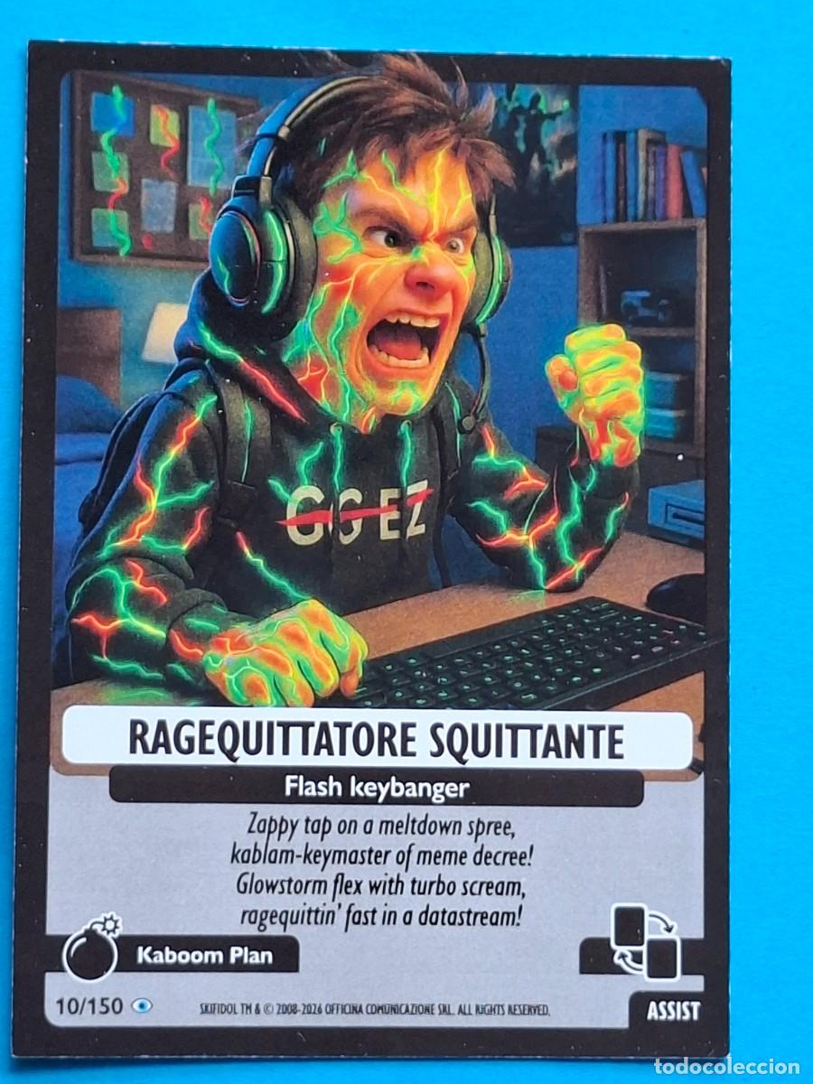 Coleccionismo Cromos antiguos: #10/150 RAGEQUITTATORE SQUITTANTE - Panini SKIFIDOL Italian BRAINROT &rdquo;Cosmic Hallucination&rdquo; 2026