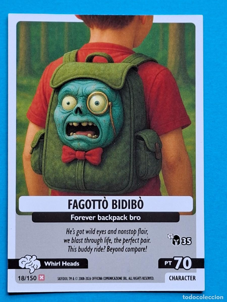 Coleccionismo Cromos antiguos: #18/150 FAGOTT&Oacute; BIDIB&Oacute; - Panini SKIFIDOL Italian BRAINROT &rdquo;Cosmic Hallucination&rdquo; 2026