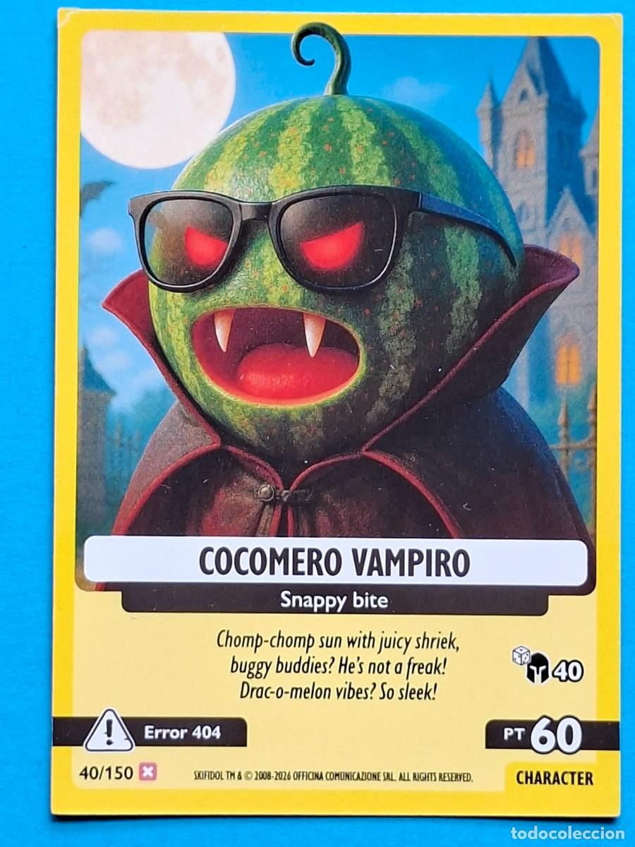 Coleccionismo Cromos antiguos: #40/150 COCOMERO VAMPIRO - Panini SKIFIDOL Italian BRAINROT &rdquo;Cosmic Hallucination&rdquo; 2026