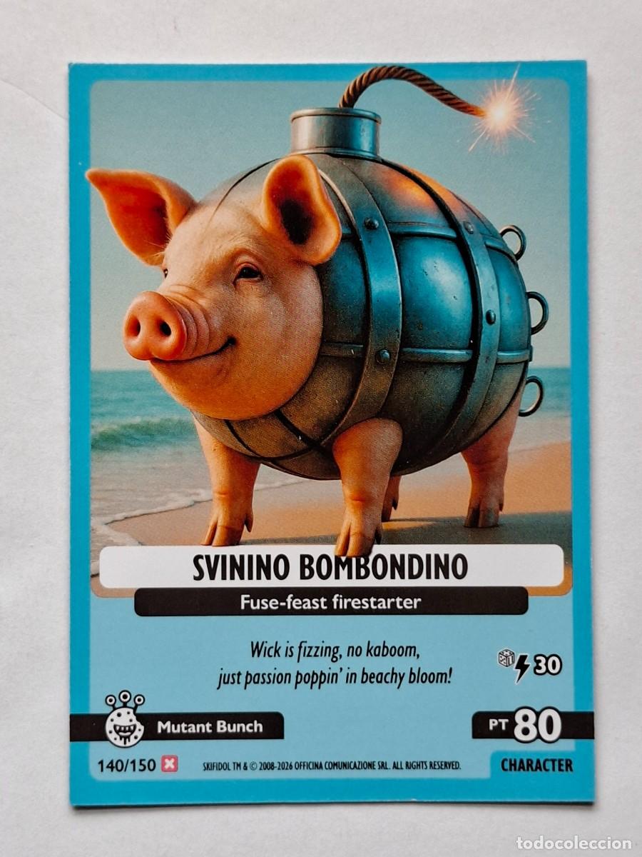Coleccionismo Cromos antiguos: #140/150 SVININO BOMBONDINO - Panini SKIFIDOL Italian BRAINROT &rdquo;Cosmic Hallucination&rdquo; 2026