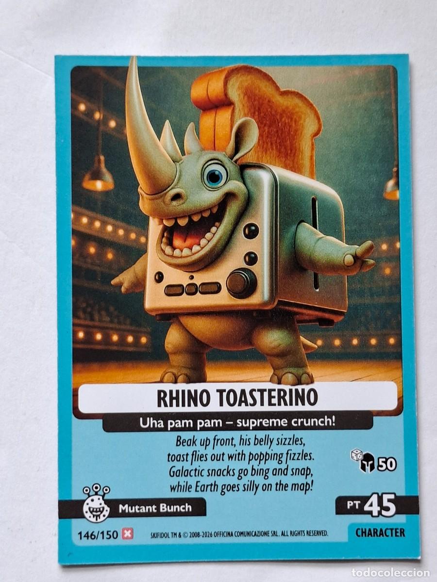 Coleccionismo Cromos antiguos: #146/150 RHINO TOASTERINO - Panini SKIFIDOL Italian BRAINROT &rdquo;Cosmic Hallucination&rdquo; 2026