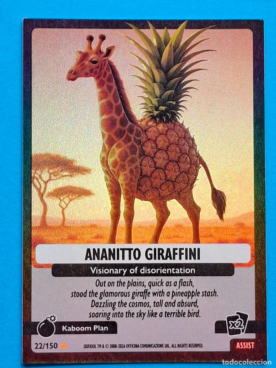 Coleccionismo Cromos antiguos: Foil #22/150 ANANITTO GIRAFFINI - Panini SKIFIDOL Italian BRAINROT &rdquo;Cosmic Hallucination&rdquo; 2026