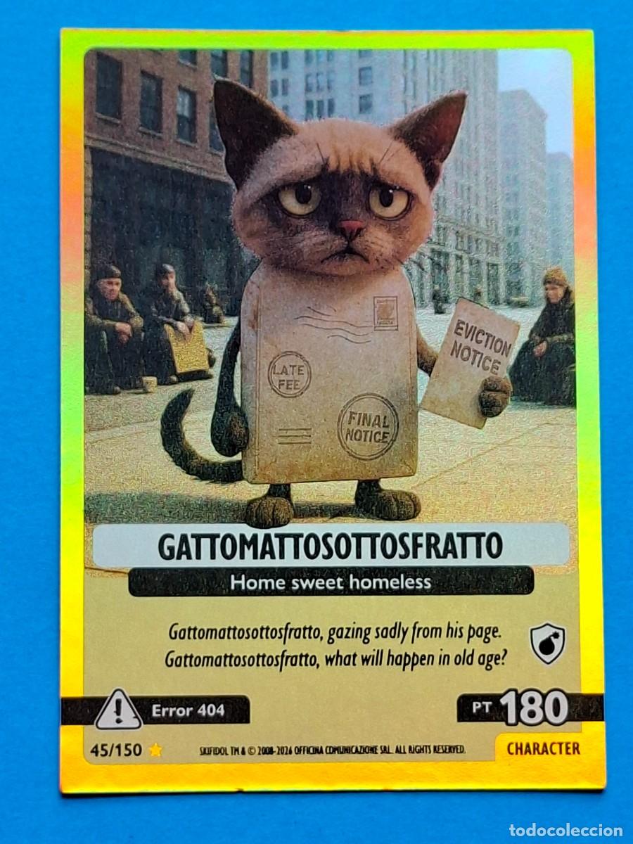 Coleccionismo Cromos antiguos: Foil #45/150 GATTOMATTOSOTTOSFRATTO - Panini SKIFIDOL Italian BRAINROT &rdquo;Cosmic Hallucination&rdquo; 2026