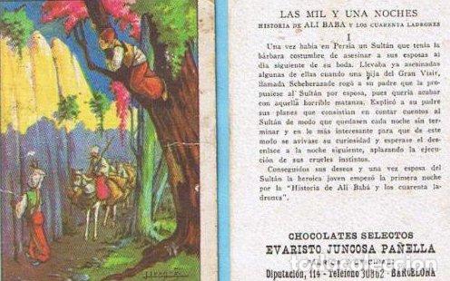 Collezionismo Figurine antiche: CROMOS SUELTOS; 0,80 &euro;. LAS MIL Y UNA NOCHES. HISTORIA DE ALI BABA. CHOCOLATES EVARISTO JUNCOSA.