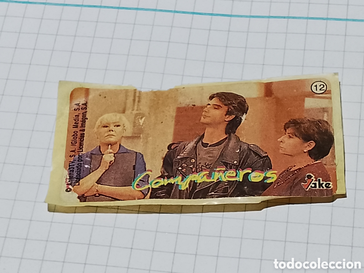 Coleccionismo Cromos antiguos: COMPA&Ntilde;EROS cromos chicles N&ordm; 12 jake serie de tv ANTENA 3 , QUIMI , ROCIO , TERE , PEGATINA