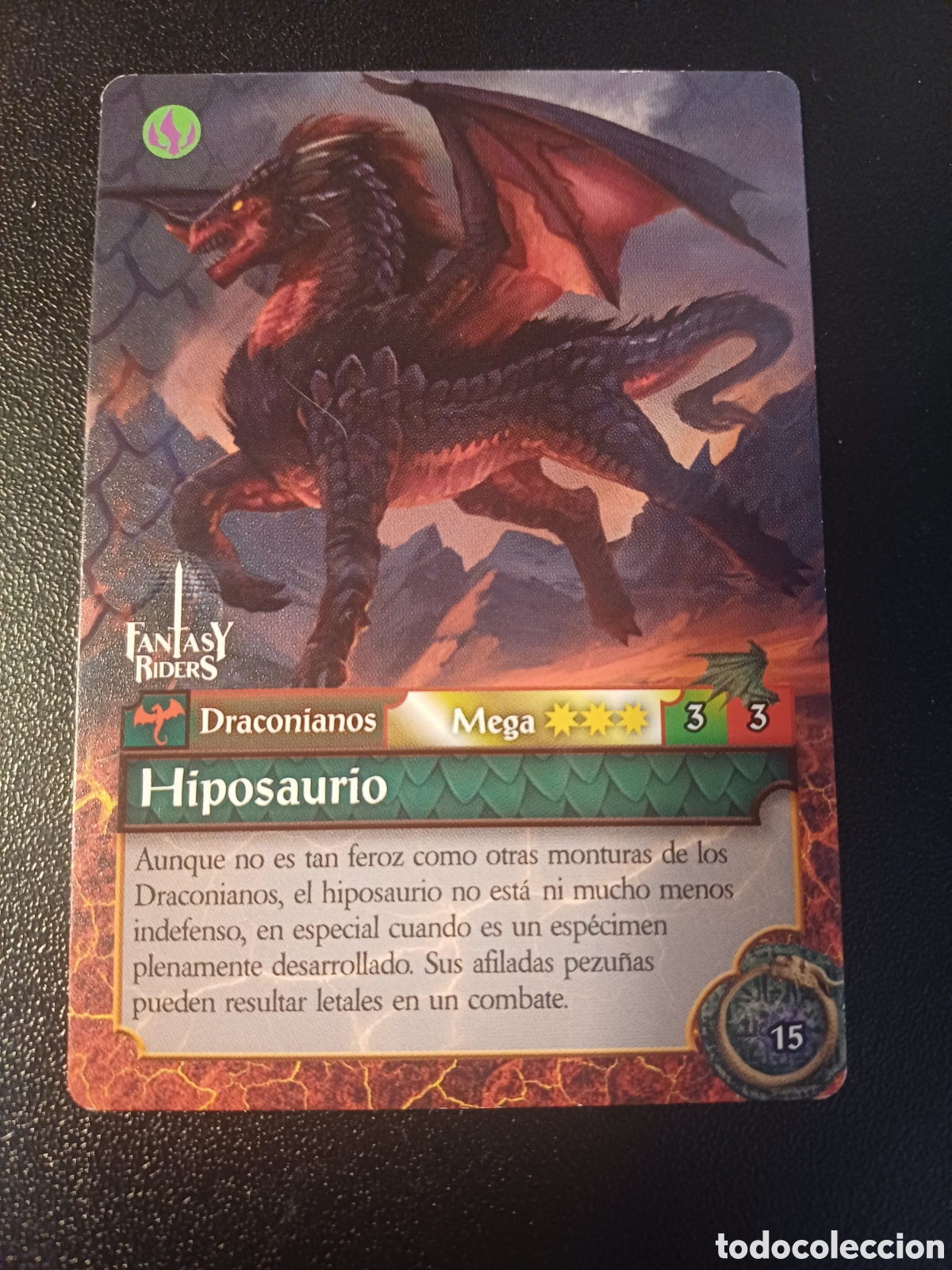 Colecionismo Cromos antigos: #014 HIPOSAURIO MEDIUS PANINI FANTASY RIDERS EL RESURGIR DE LOS DRAGONES 2021