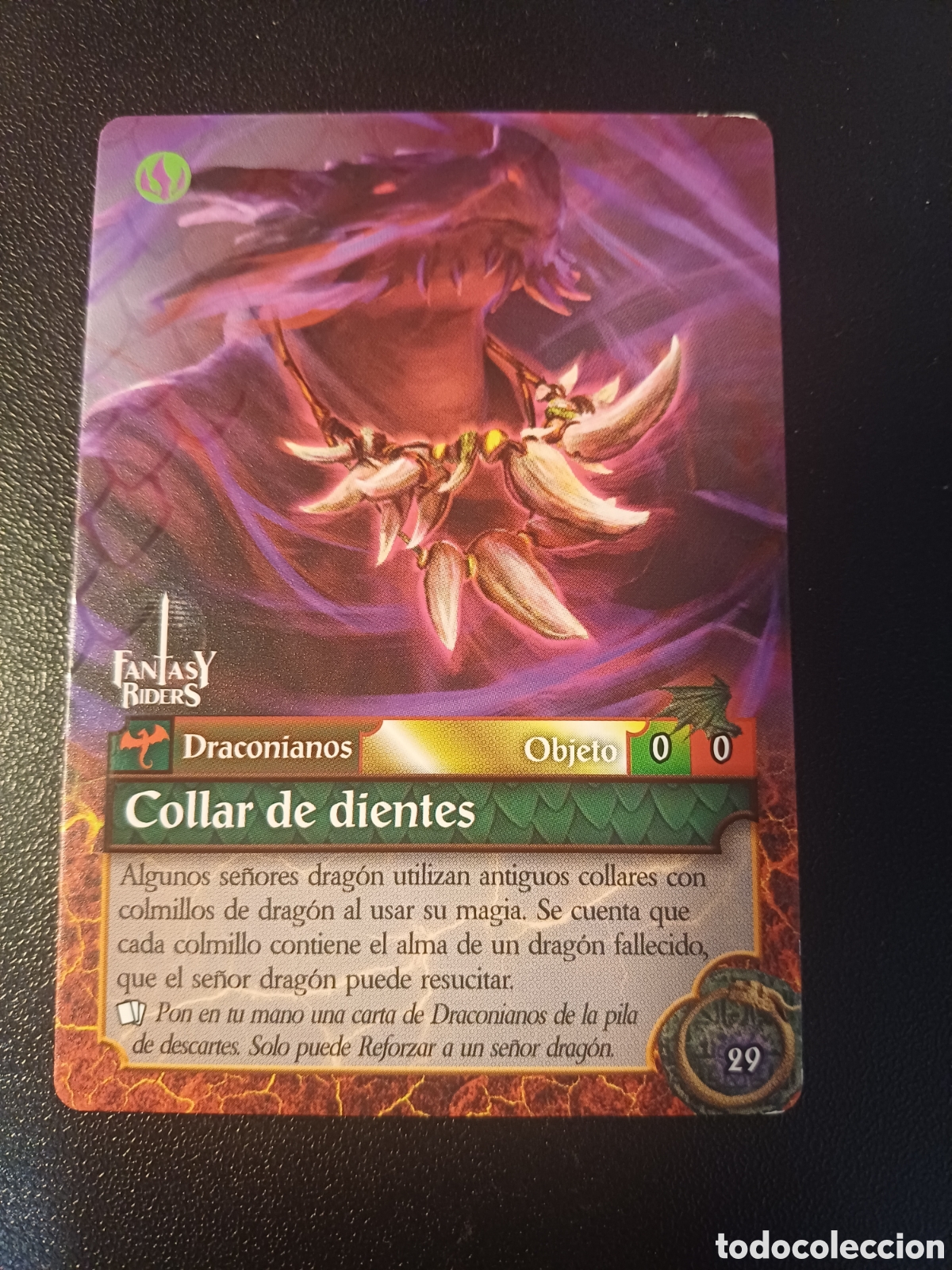 Sammeln alte Sammelbilder: #029 COLLAR DE DIENTES FANTASY RIDERS EL RESURGIR DE LOS DRAGONES 2021