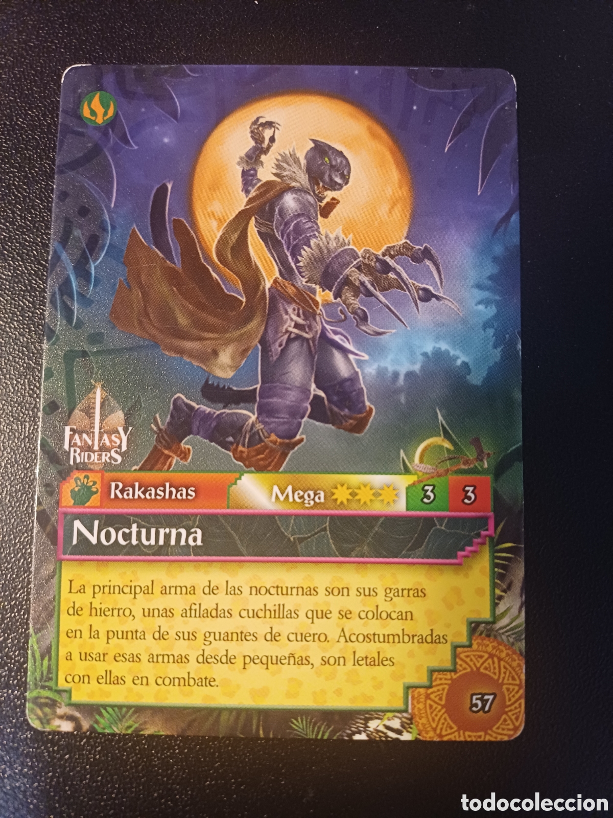 Collectable Antique Stickers: #057 NOCTURNA MEGA FANTASY RIDERS EL RESURGIR DE LOS DRAGONES 2021