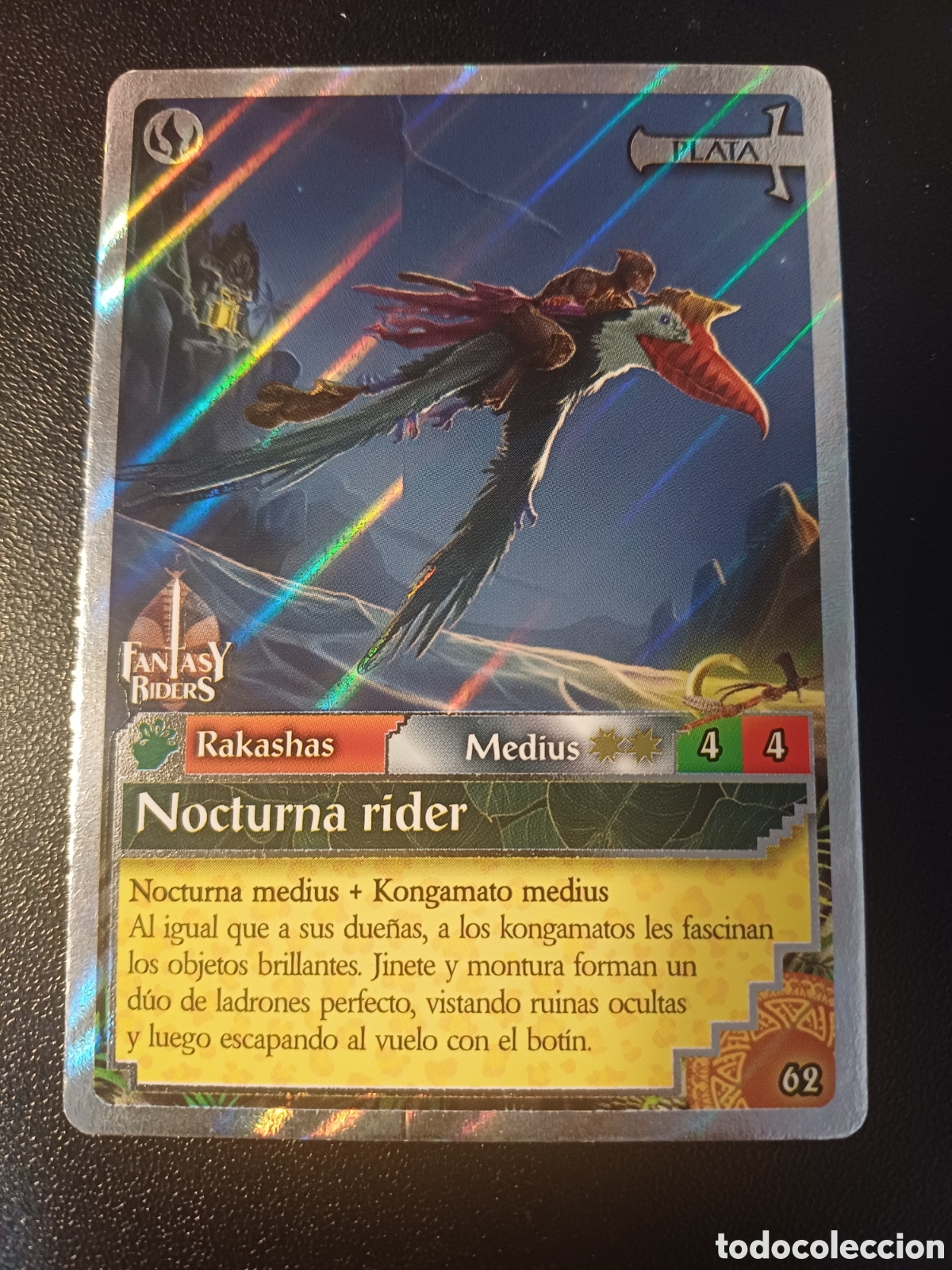 Coleccionismo Cromos antiguos: #062 NOCTURNA RIDER MEDIUS FANTASY RIDERS EL RESURGIR DE LOS DRAGONES 2021