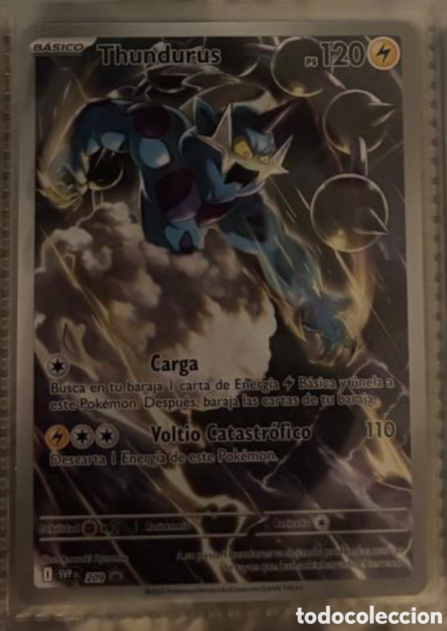 Coleccionismo Cromos antiguos: THUNDURUS CARTA POKEMON TCG FULL ART