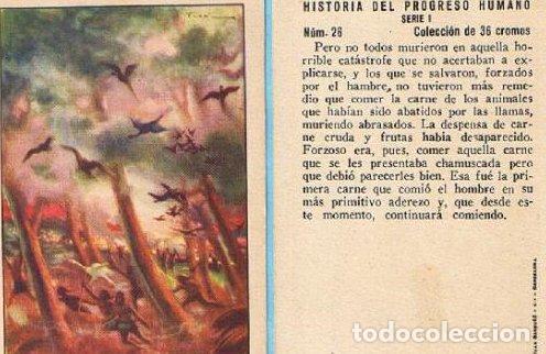 Colecionismo Cromos antigos: LOTE DE CROMOS. CROMOS SUELTOS; 0,20 &euro;. HISTORIA DEL PROGRESO HUMANO. SERIE I. SIN PUBLICIDAD.