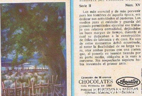 Collectable Antique Stickers: LOTE DE CROMOS. CROMOS SUELTOS; 0,30 &euro;. HISTORIA DEL PROGRESO HUMANO. SERIE II. CHOCOLATES AMATLLER.
