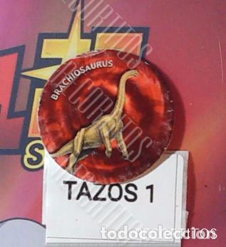 Coleccionismo Cromos antiguos: BRACHIOSAURIUS CROMO TAZO TAZOS PHOSKITOS JURASSIC PARK N &ordm; 16