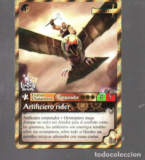 Coleccionismo Cromos antiguos: CROMO DE PANINI DE FANTASY BIDERS N&ordm; 171 ARTIFICIRO RIDER DEL A&Ntilde;O 2018 COLOR ORO