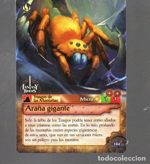 Coleccionismo Cromos antiguos: CROMO DE PANINI DE FANTASY BIDERS N&ordm; 184 ARA&Ntilde;A GIGANTE DEL A&Ntilde;O 2018