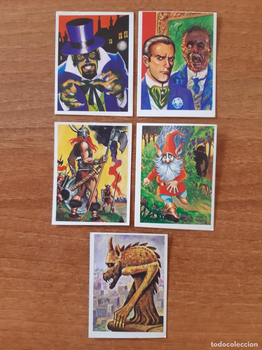 Coleccionismo Cromos antiguos: LOTE RESERVADO 5 CROMOS MONSTRUOS 1986