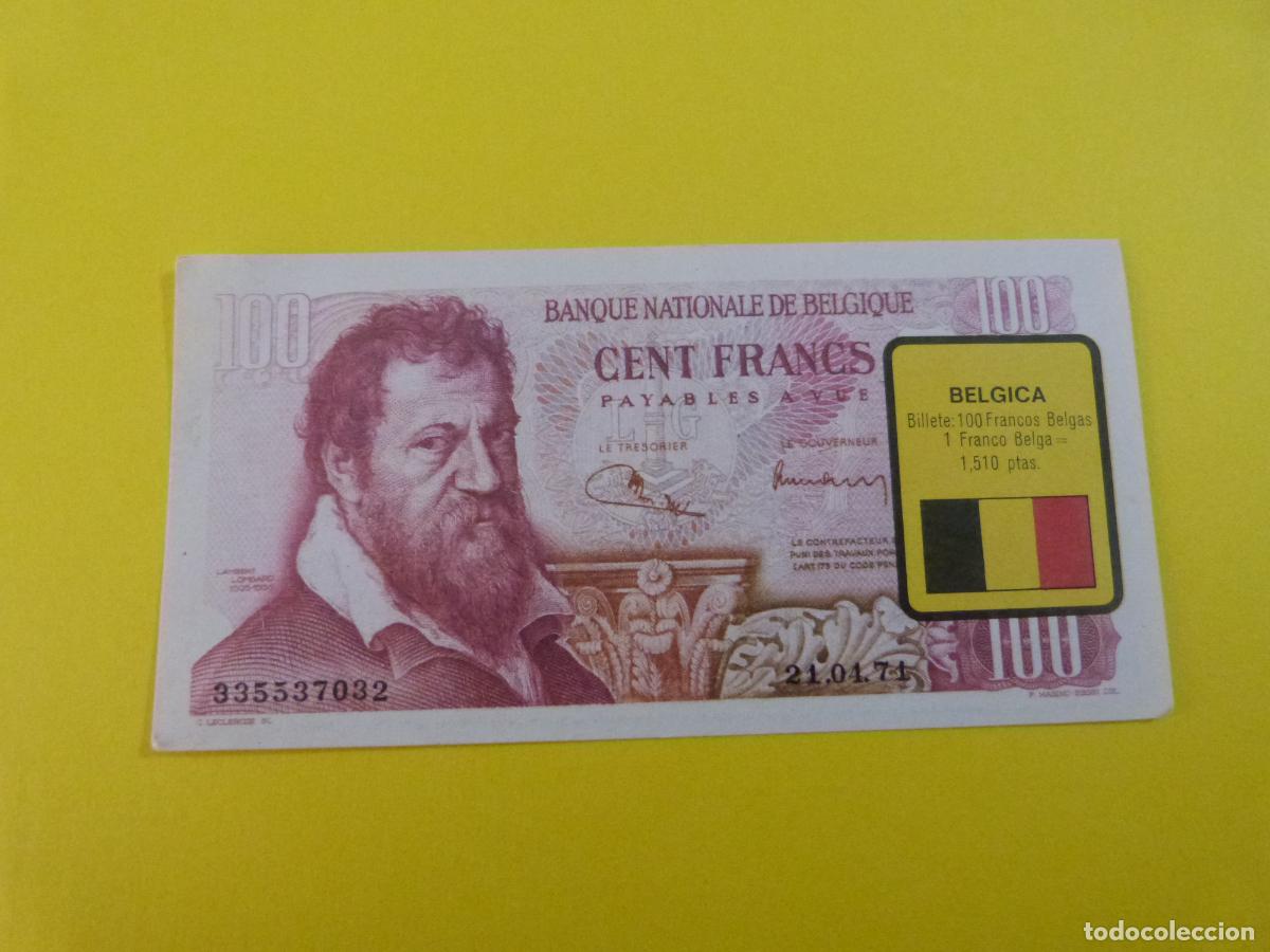 Coleccionismo Cromos antiguos: CROMO BELGICA DESPEGADO N&ordm; 27 A&Ntilde;O 1974 ALBUM BILLETES DEL MUNDO ESTE