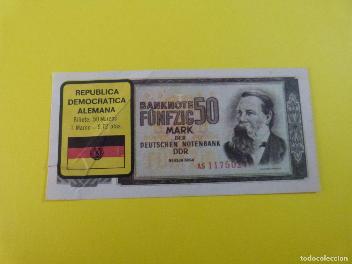 Coleccionismo Cromos antiguos: CROMO REPUBLICA DEMOCRATICA ALEMANA DESPEGADO N&ordm; 8 A&Ntilde;O 1974 ALBUM BILLETES DEL MUNDO ESTE