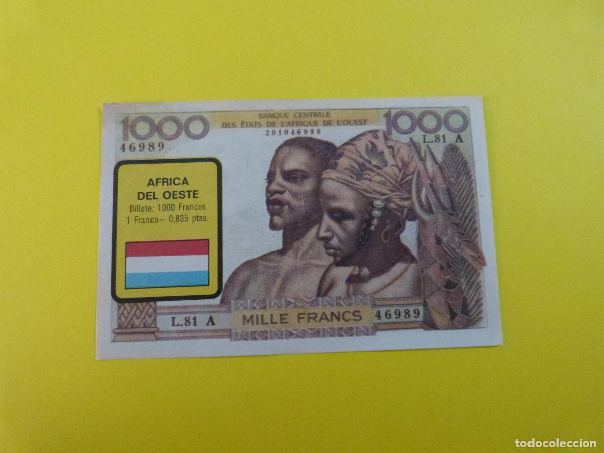 Coleccionismo Cromos antiguos: CROMO AFRICA DEL OESTE DESPEGADO N&ordm; 3 A&Ntilde;O 1974 ALBUM BILLETES DEL MUNDO ESTE