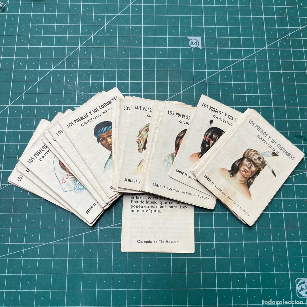 Coleccionismo Cromos antiguos: 32 cromos diferentes de cigarrillos La Mascota, Los pueblos y sus costumbres, serie II