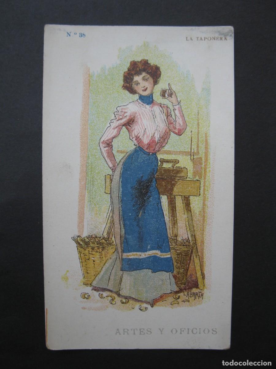Coleccionismo Cromos antiguos: ARTES Y OFICIOS - CROMO N&ordm; 38 - LA TAPONERA - CHOCOLATES JAIME BOIX.