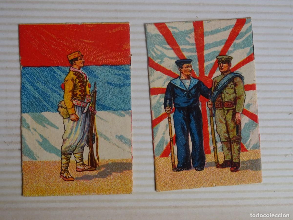 Coleccionismo Cromos antiguos: LOTE 2 ANTIGUOS CROMOS, MILITARES UNIFORMES, VER FOTOS