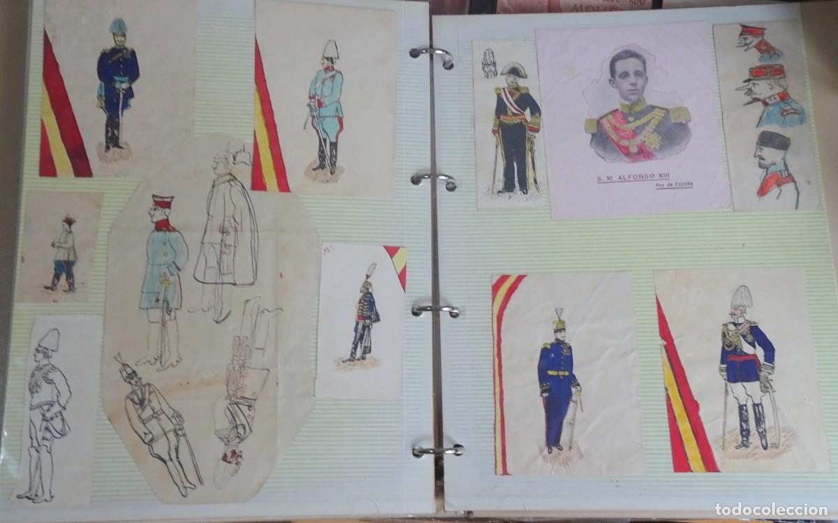 Coleccionismo Cromos antiguos: LOTE DE ANTIGUOS DIBUJOS VARIADOS ,MILITARES, AUTOR POR IDENTIFICAR, VER FOTOS