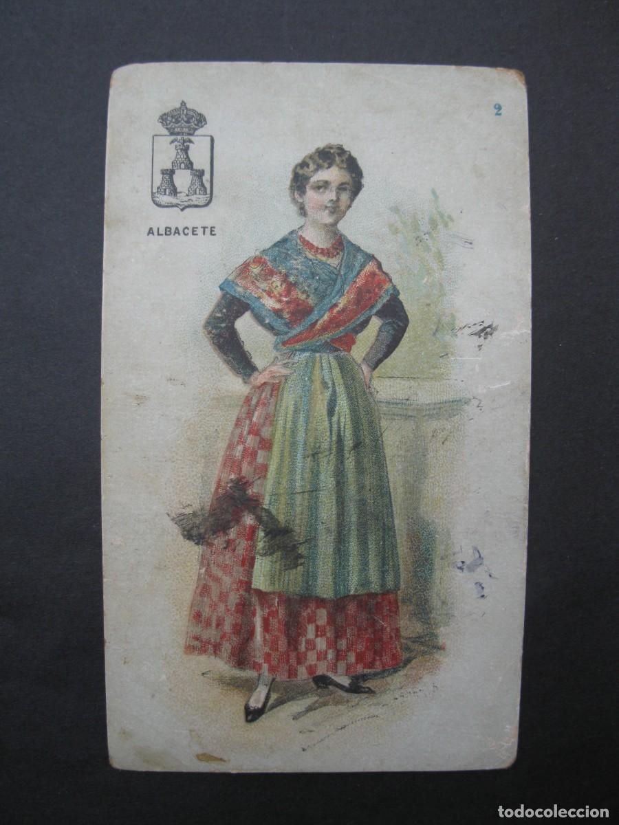 Coleccionismo Cromos antiguos: TIPOS DE LAS 49 PROVINCIAS DE ESPA&Ntilde;A - CROMO N&ordm; 2 - ALBACETE - CHOCOLATES JAIME BOIX.