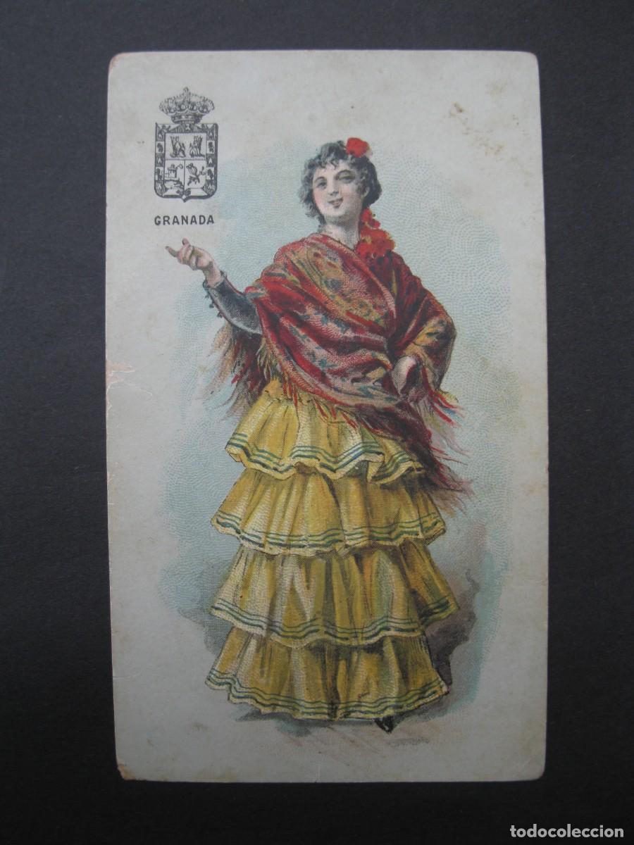 Coleccionismo Cromos antiguos: TIPOS DE LAS 49 PROVINCIAS DE ESPA&Ntilde;A - CROMO SIN NUMERAR - GRANADA - CHOCOLATES JAIME BOIX.
