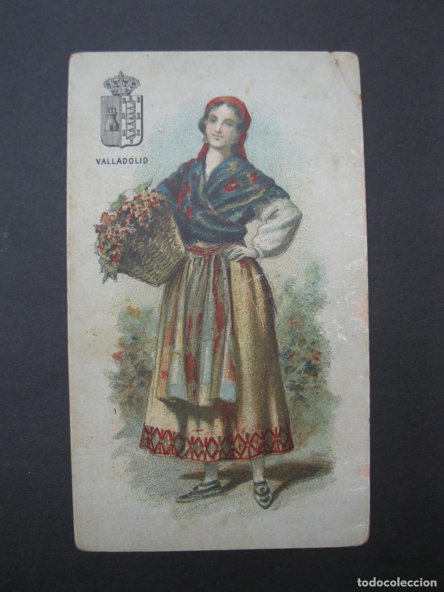 Coleccionismo Cromos antiguos: TIPOS DE LAS 49 PROVINCIAS DE ESPA&Ntilde;A - CROMO SIN NUMERAR - VALLADOLID - CHOCOLATES JAIME BOIX.