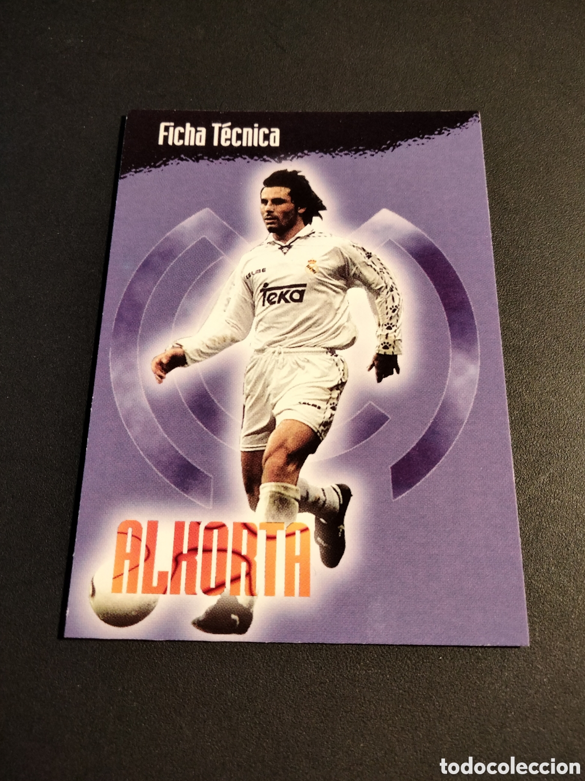 Coleccionismo Cromos antiguos: ALKORTA # 29 FICHA T&Eacute;CNICA REAL MADRID COLECCI&Oacute;N 1996/97 PANINI