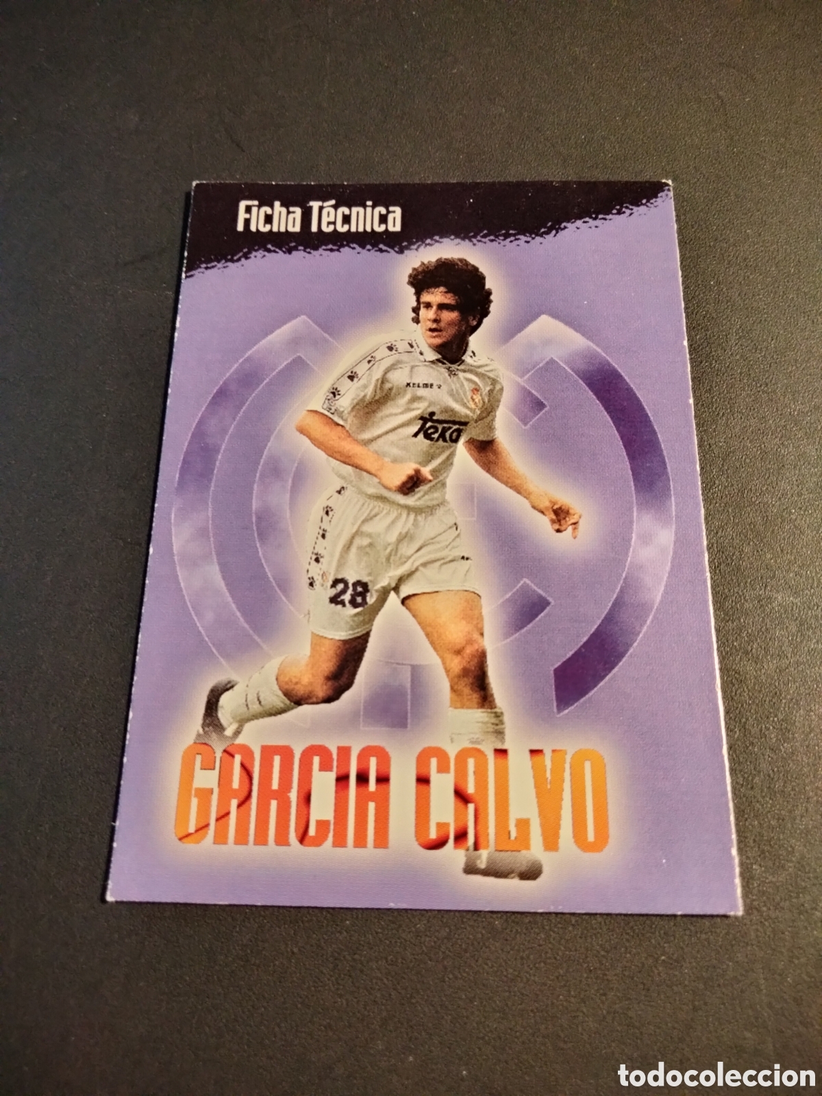 Coleccionismo Cromos antiguos: GARCIA CALVO # 32 FICHA T&Eacute;CNICA REAL MADRID COLECCI&Oacute;N 1996/97 PANINI