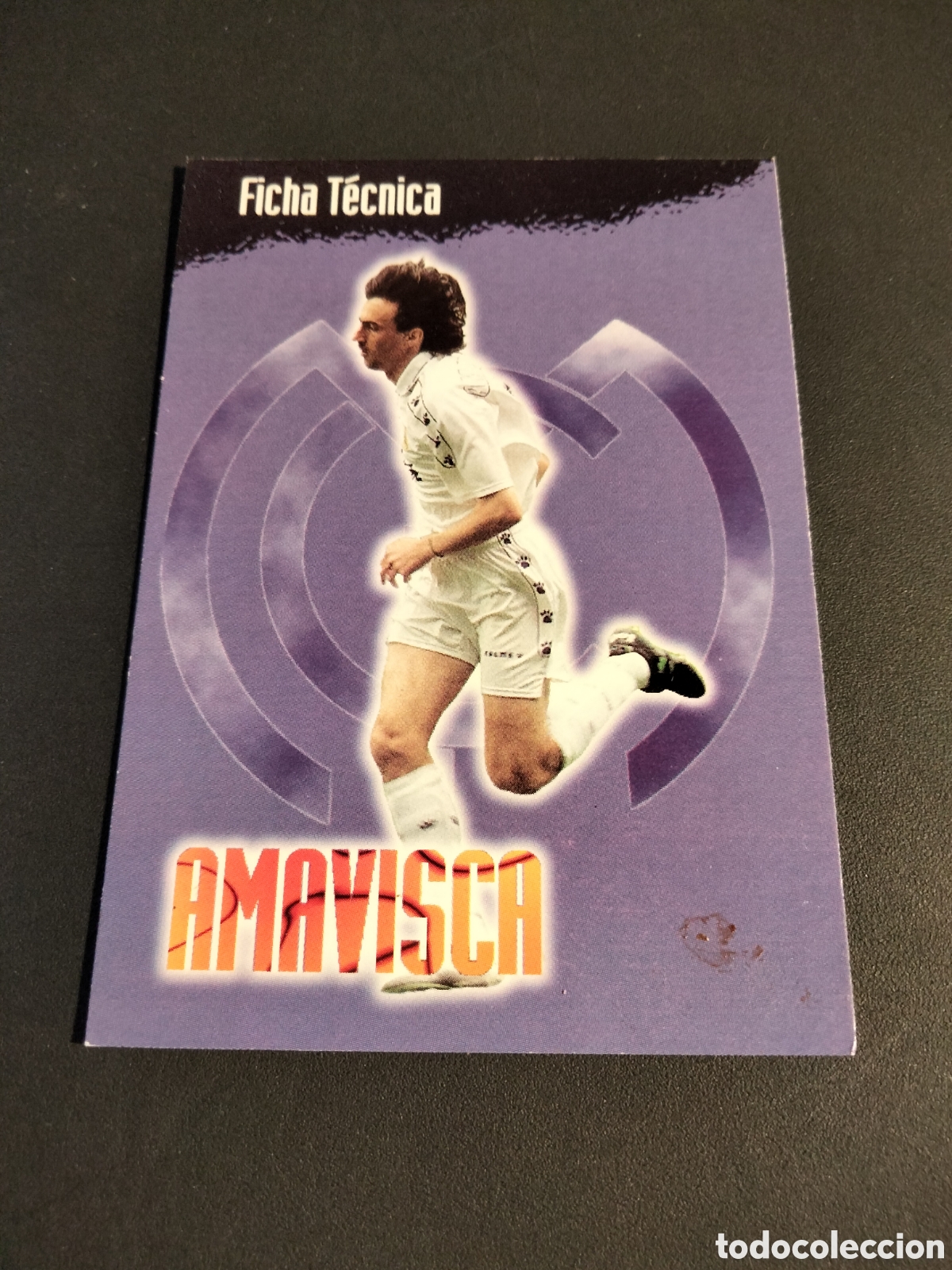 Coleccionismo Cromos antiguos: AMAVISCA # 24 FICHA T&Eacute;CNICA REAL MADRID COLECCI&Oacute;N 1996/97 PANINI