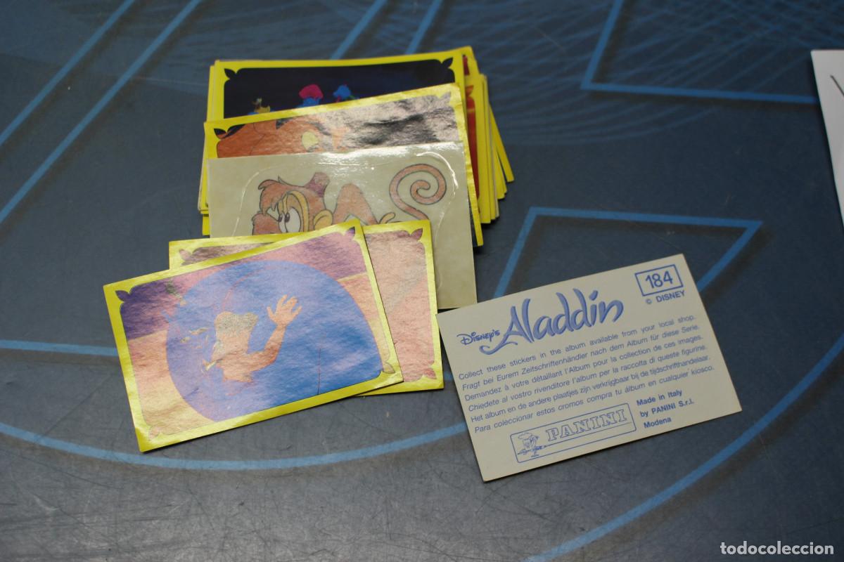 Coleccionismo Cromos antiguos: Cromos Aladd&iacute;n, Panini. Disney. 42 cromos.